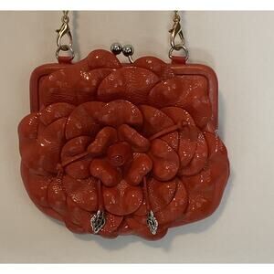 Vintage Brighton Rosalie Mini Crossbody/Purse/Clutch Leather Flowers